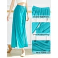 thumbnail image 4 of FEOYA Womens Double Layered Dance Pants Side Slit Classical Palazzo Pants Mesh Flowing Training Pants Wide Leg Elastic Waist for Modern Ballet Yoga M, 4 of 6