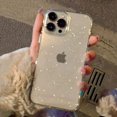 thumbnail image 3 of Funda de teléfono transparente con purpurina brillante de lujo para iPhone 16, 15, 14, 13, 12, 11 Pro Max, X, XR, XS, 7, 8, 16 Plus, funda suave transparente a prueba de golpes, 3 of 5