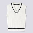 thumbnail image 2 of Zshosam Baby Kids Sweater Vest Soft School Uniform Sleveeless Waistcoat Vest(White,4-5 Years), 2 of 6