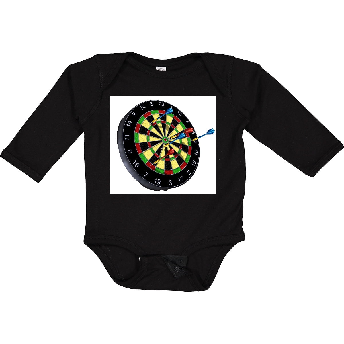 Inktastic Dart Board Boys or Girls Long Sleeve Baby Bodysuit