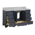 thumbnail image 2 of Nantucket 60" Single Bathroom Vanity with Marine Gray Cabinet and Carrara Marble Top, 2 of 6
