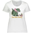 thumbnail image 3 of Inktastic Funny Tea Rex Party Women's Plus Size T-Shirt, 3 of 5