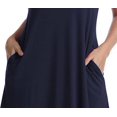 thumbnail image 3 of Women's Sleeveless Loose Plain Dresses T Shirt Tank Casual Short Dress with Pockets, 3 of 3