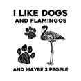 thumbnail image 3 of J'aime les Chiens et les Flamants Roses T-Shirt Graphique - Mélange de Polyester Col Rond Décontracté avec Imprimé Animal pour Femmes, Extensible Moyen, Confortable Toutes Saisons Fête des Pères, Fête des Mères, Nouvel An, Printemps, 3 of 8