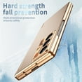 thumbnail image 3 of Dteck for Samsung Galaxy Z Fold 6 with Hinge Protection & S Pen Holder & Front Screen Protector, Plating Hard PC Folding Cover Case for Samsung Galaxy Z Fold 6,Gold, 3 of 7
