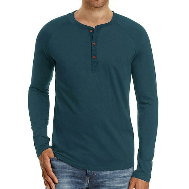 casual buttons henley shirt