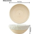 thumbnail image 3 of 9 inches Round Basket for Bread Proofing, Dough Proofing Bowls with Removable Liner, Good for Home Sourdough Bakers Baking, 2 Pack, 3 of 7