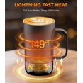 thumbnail image 3 of Taza de café autocalentable PUSEE de 400 ml recargable con tapa, 3 of 8