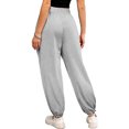 thumbnail image 3 of Sngxgn Womens Mid-Rise Stretch Pants Casual Work Pants(Grey,XXL), 3 of 8