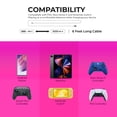 thumbnail image 7 of Liquipel Powertek Neon Two-Tone 6' USB-A to USB-C Cable, Purple and Pink, 7 of 7