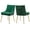 Green, variant on 2PCS Velvet Dining Chairs, Upholstered Velvet Accent Chairs, Mid Century Modern Chairs for Dining/Kitchen/Living Room, Light Grey