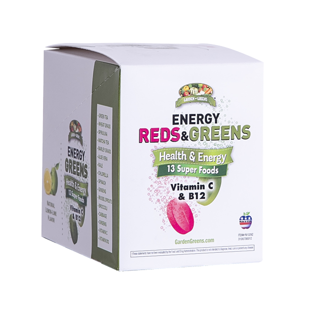 Energy Reds & Greens Superfood Effervescent Tablets, 13 Super Foods and