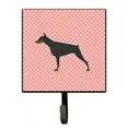 thumbnail image 1 of Doberman Pinscher Checkerboard Pink Leash or Key Holder, 1 of 1