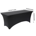 thumbnail image 3 of Big Sale ! Nomeni Sofa Cover,Sofa Cover,Kitchen Spandex Tablecloth [6Ft] Tight Washable and Wrinkle Stretch Rectangular Patio Table Cover for Event Wedding Banquet & Parties [72Lx30Wx30H Inch], 3 of 8