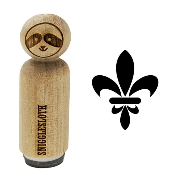 Fleur De Lis French Mardi Gras Elegant Rubber Stamp for Scrapbooking Crafting Stamping - Mini 1/2 Inch