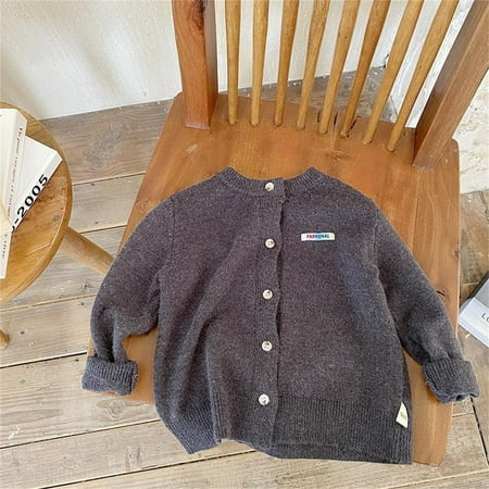 

Sweater For Child Babys Kids Toddler Girls Boys Spring Winter Long Sleeve Solid Thick Knit Pullover Tops Cardigan Clothes Coat