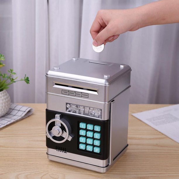 Hucha electrónica automática para niños caja de efectivo con contraseña de Tmvgtek Atm hucha para efectivo monedas depósito automático de billetes