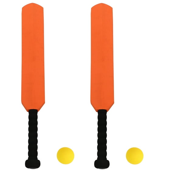 COMPUKAS Beginner Baseball Bat Set, 2 Orange EVA Lightweight Training Bats for Kids and Youth
