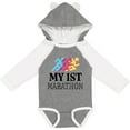 thumbnail image 3 of Inktastic My 1st Marathon Race Boys or Girls Long Sleeve Baby Bodysuit, 3 of 5