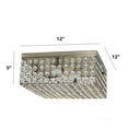 thumbnail image 4 of Lalia Home 12" Classix Glam 2-Light Decorative Square Crystal and Metal Flush Mount, Antique Brass, 4 of 12