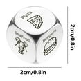 thumbnail image 4 of Food Dice Game Food Decision Dice for Couple Santa Swap Gift Exchange Dice Gifts for Girlfriend Boyfriend Anniversary Steel Gifts Wife Husband White Elephant Christmas Stocking Stuffer Valentine, 4 of 5