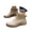 Khaki, variant on Men's Deck Boots, Waterproof Ankle Rain Boots with Anti-Slip Traction