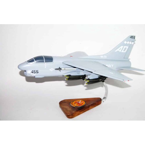 VA-174 Hellrazors (1987) TA-7c Corsair II Model, LTV, 1/31 Mahogany Scale Model, Navy