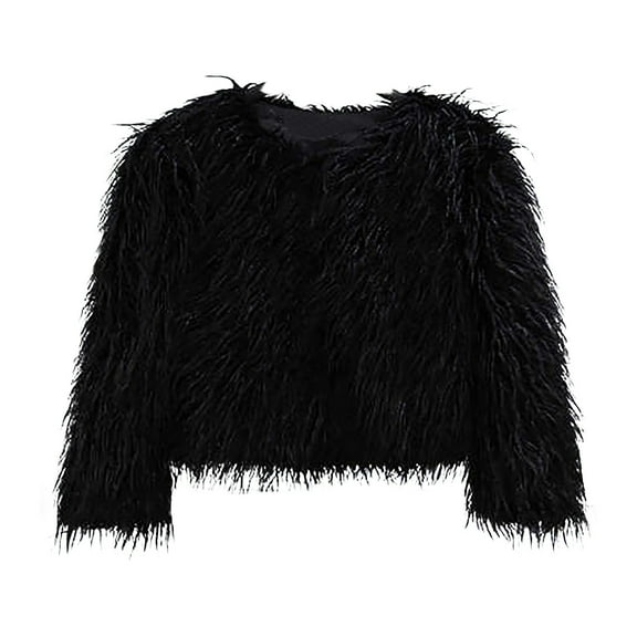 Lindreshi Winter Coats for Women 2023 Trendy Women's Fashion Solid Short Imitation Warm Coat Faux Tops