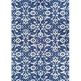 thumbnail image 1 of Couristan 30630303020030T 2 x 3 ft. Crawford Tulip Lattice Hand Crafted Rectangle Area Rug - Blue & Ivory, 1 of 1