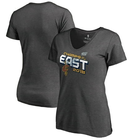 Women's Fanatics Branded Heather Charcoal Cleveland Cavaliers 2018 Eastern Conference Champions Locker Room T-Shirt