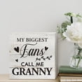 thumbnail image 4 of Zomyto 7x7 IN My Biggest Fans Call Me Granny Wooden Box Sign Desk Decor Rustic Granny Sayings Wood Block Plaque, 4 of 5