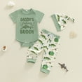 thumbnail image 2 of CAUYDY Baby Boy Bodysuit Set Preemie Boys Short Sleeve Romper Infant Fall Winter Clothes Newborn Outfit 3 6 9 Months 1T 2T Sizes 0-3 Months,Green, 2 of 5