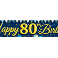 thumbnail image 4 of Blue Backdrop Banner with Golden Happy 80th Birthday Text Balloons and Star Decors Birthday Party Photography Props Birthday Decoration Party Supplies, 4 of 8