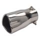 thumbnail image 1 of WDOplteas Punta Escape Coche Acero Inoxidable Borde Corazón Atornillado Entrada 2 5 Pulgadas (plata), 1 of 9