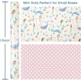 thumbnail image 3 of HOMERAL Reversible Mermaid Wrapping Paper Roll- Whale,Turtle and Sea Creature with Pink Polka Dot for Kids,Girls,Baby Shower,Birthday-Mini Roll-17 Inch X 32.8 Feet, 3 of 7