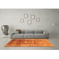 thumbnail image 3 of Ahgly Company Indoor Square Oriental Orange Traditional Area Rugs, 4' Square, 3 of 4