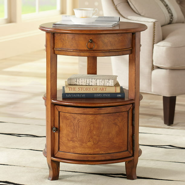 Kensington Hill Kendall 20 Wide Cherry, Antique Round End Tables With Storage