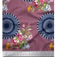 thumbnail image 1 of Soimoi Rayon Fabric Stripe,Floral & Mandala Print Fabric by The Yard 42 Inch Wide, 1 of 1