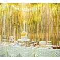 thumbnail image 5 of 3.3 ft x 9.8 ft Metallic Tinsel Foil Fringe Curtains,Pack of 3 Party Streamer Backdrop for Birthday,Graduation Decorations and New Year Eve (Gold), 5 of 7