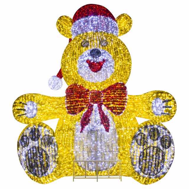 2M 3M 4M 5M Luces grandes de oso de Navidad para exteriores, luces decorativas para Festival de arte de dibujos animados, luces de escultura de paisaje