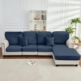 thumbnail image 6 of Sanmadrola Couch Covers Velvet Sofa Cushion Cover Stretch Machine Washable Universal Slipcover Furniture Protector for Couches Sectional Sofas, Aegean Blue, 6 of 9