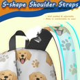 thumbnail image 5 of Golden Retriever and Dog Paw Print 17" School Backpacks for Teens,Waterproof Oxford Fabric,S-Shape Padded Straps for School,Travel,Hiking,Camping, 5 of 6