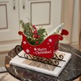 thumbnail image 4 of Metal Sleigh Christmas Santa Sleigh Basket Table Christmas Decor Baskets For Gifts Empty Decor For Holiday Table, 4 of 5