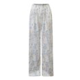 thumbnail image 5 of Lilgiuy Fashion Womens Casual Cotton Print Pants Straight Wide Leg Trousers Pants Petite Classic Allure Fit Proportioned Pant, 5 of 5