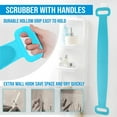 thumbnail image 4 of Under 10$ Back Scrubber for Shower Two Size for Choosing Inmorven Bath Body Brush Silicone Back Brush Extra Long Exfoliating Body Scrubber with Handle for Men and Women.(Blue), 4 of 8