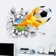 thumbnail image 2 of Pegatinas de pared de fútbol 3D Fire Scoccer Calcomanías extraíbles rotas Decoraciones para sala de estar sidaley JJ8075-00, 2 of 2