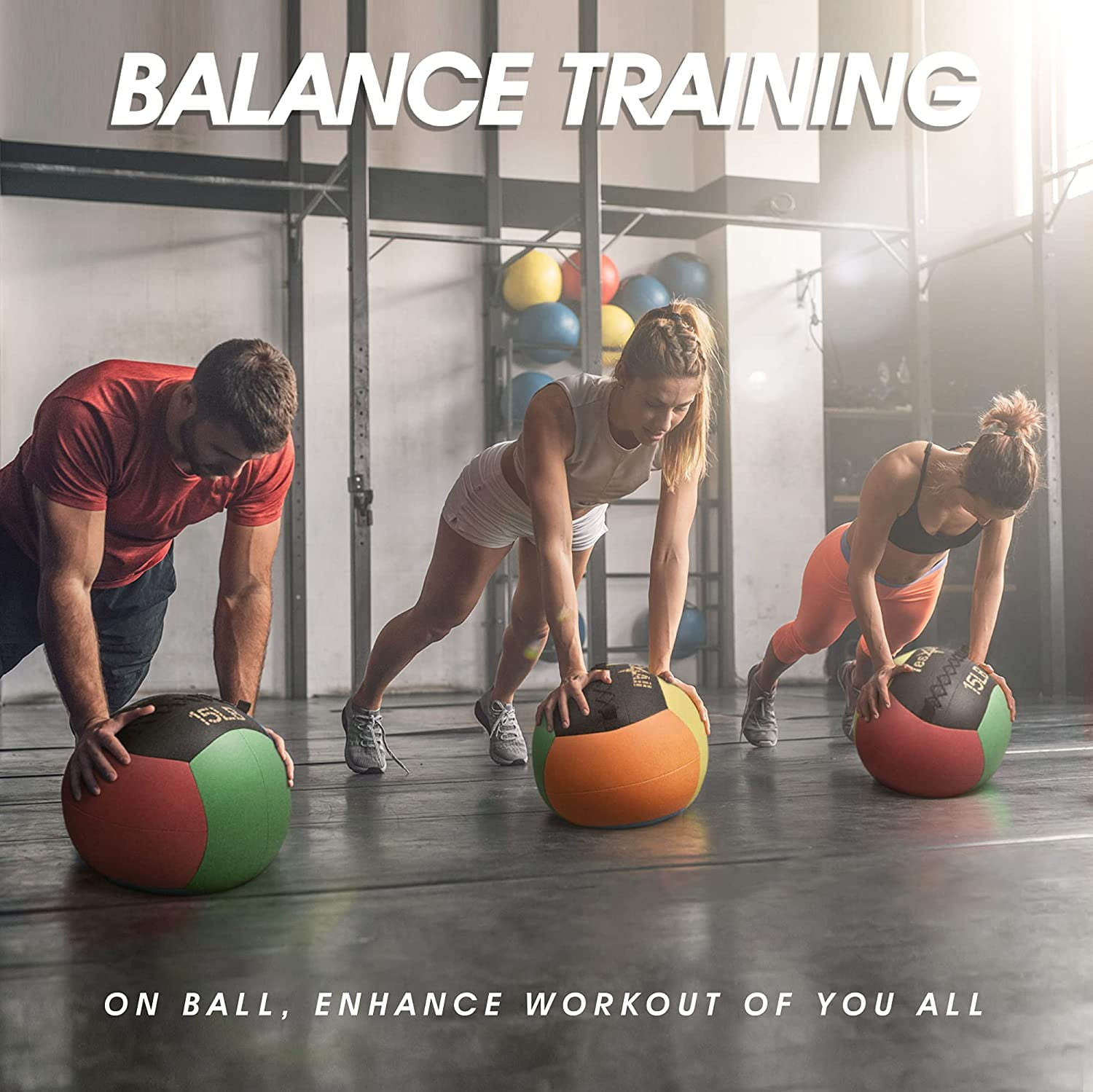 Yes4All 6lbs Wall Medicine Ball Vibrant