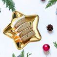 thumbnail image 6 of ​10 Pack Gold Star-Shaped Disposable Party Plates - 7 Inch Eco Paper Dessert Boards for Christmas, Birthday & Thanksgiving (Set of 10)​​ Gold, 6 of 6