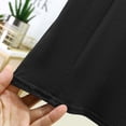 thumbnail image 4 of Htigea Women's Deep V Neck Short Sleeve Tops Solid Color Casual Loose Fit Summer T-Shirts Soft Comfortable Everyday Tees Black XL, 4 of 6