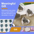 thumbnail image 4 of Inteprter 10 hojas de pegatinas de diamantes de imitación, calcomanías acrílicas de mano para niños, estudiante tridimensional DIY, amor, corazón, Artesanía Azul claro Inteprter HA062097-05B, 4 of 6